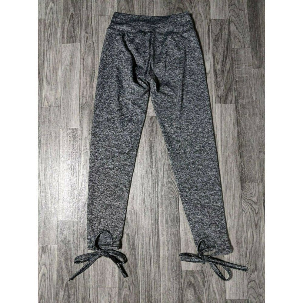 (3/$27) Shein Tied Cuffs Stretch Yoga‎ Grey Capris